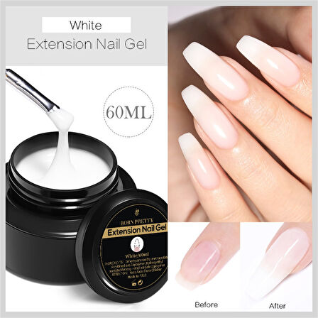 Born Pretty Pro Builder jel 60 ML Beyaz (54509-02)