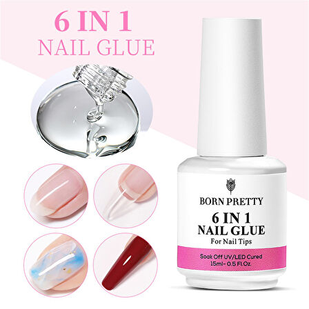 BORN PRETTY 6 in 1 Nail Glue - Jel (55391)