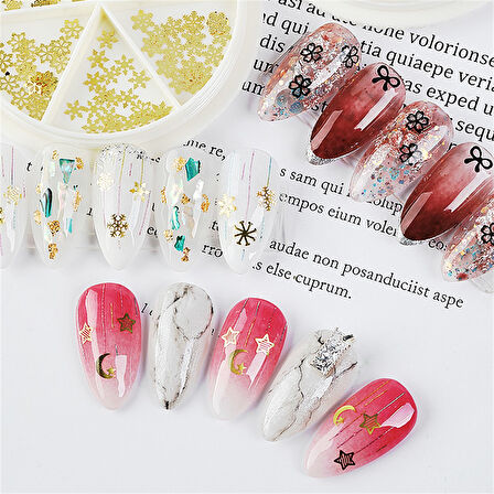 Metal Kar tanesi Nail Art Tırnak süsü (F687-2)