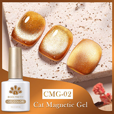 Born Pretty10 ml Jelly Amber Serisi Kedi Gözü Kalıcı oje CMG-02 (55832)