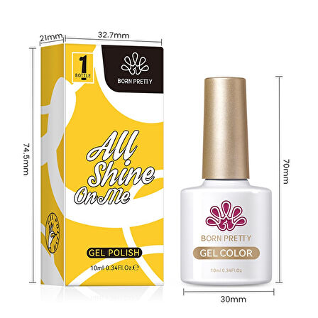 Born Pretty10 ml Jelly Amber Serisi Kedi Gözü Kalıcı oje CMG-02 (55832)