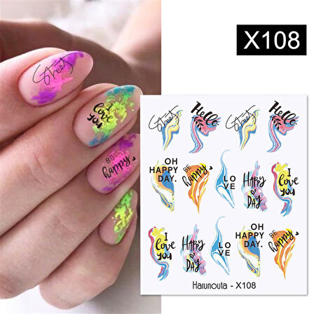 Su transferli nail art sticker X108 (53013-8)