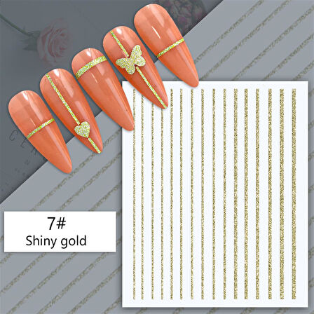 3D Reflektif efekt nail art sticker  model -1 (55881-1)