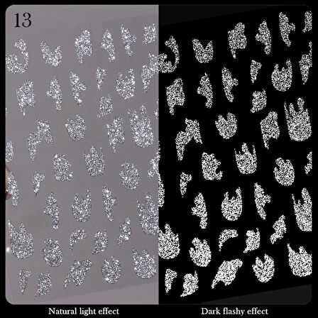 3D Reflektif efekt nail art sticker  model - 13 (55881- 13)