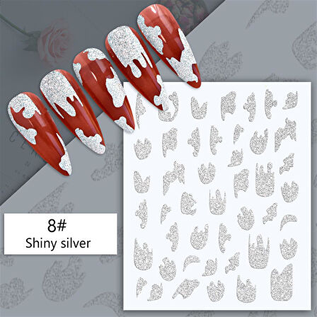 3D Reflektif efekt nail art sticker  model - 13 (55881- 13)