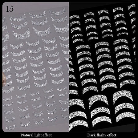 3D Reflektif efekt nail art sticker  model - 15 (55881- 15)