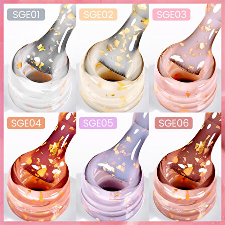 BORN PRETTY 7ml Gold Flakes Glitter Quick Building Gel SGE02 (55453)