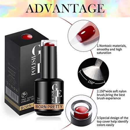 Born Pretty 15 ml kalıcı oje BG082 (55933)
