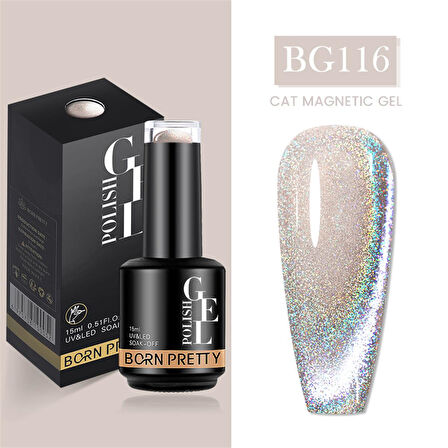 Born Pretty 15 ml Kedi Gözü kalıcı oje BG116 (55933)