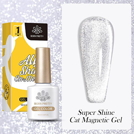 BORN PRETTY 10ml Super Shine Sliver Kedi Gözü Manyetik Jel (56340)