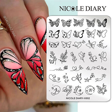 Nicole Diary metal stampa tabakası X002 (56249)