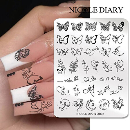 Nicole Diary metal stampa tabakası X002 (56249)