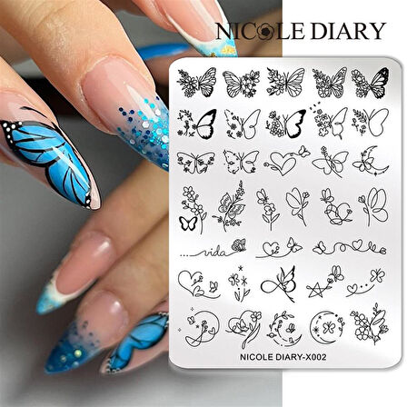 Nicole Diary metal stampa tabakası X002 (56249)