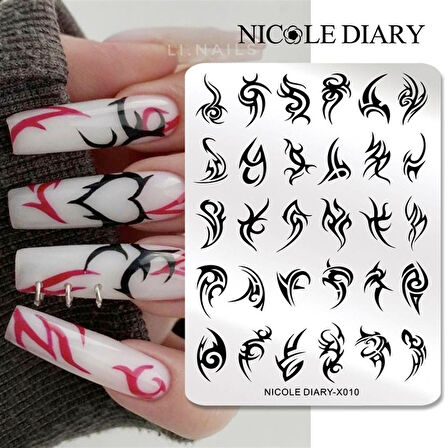 Nicole Diary metal stampa tabakası X010 (56257)