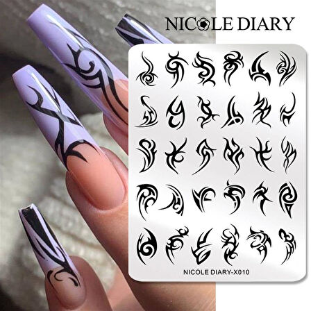 Nicole Diary metal stampa tabakası X010 (56257)