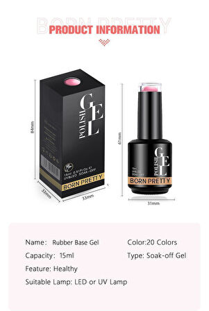 Born Pretty Rubber Base Jel 08 (56595-08)