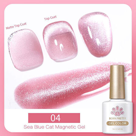 Born Pretty 10 ml Sea Blue Kedi gözü oje SB-04 (56466)