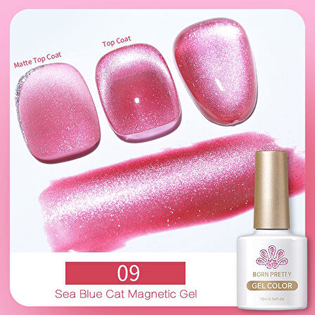 Born Pretty 10 ml Sea Blue Kedi gözü oje SB-09 (56466)