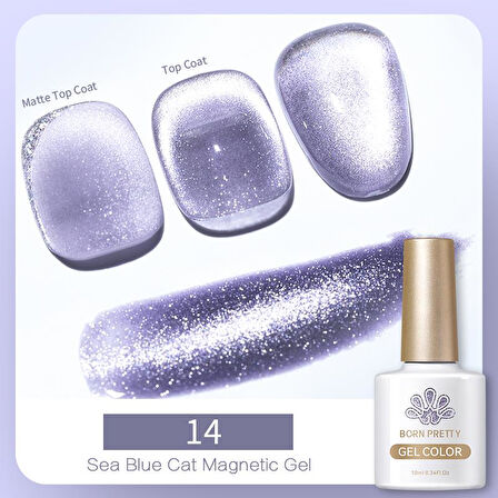 Born Pretty 10 ml Sea Blue Kedi gözü oje SB-14 (56466)