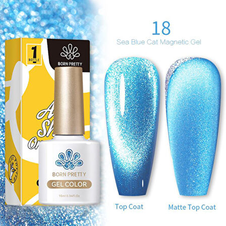Born Pretty 10 ml Sea Blue Kedi gözü oje SB-18 (56466)
