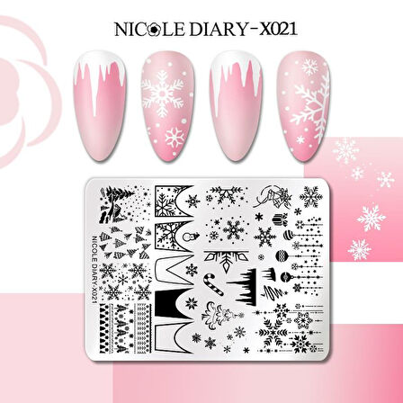 Nicole Diary metal stampa tabakası X021 (57430)