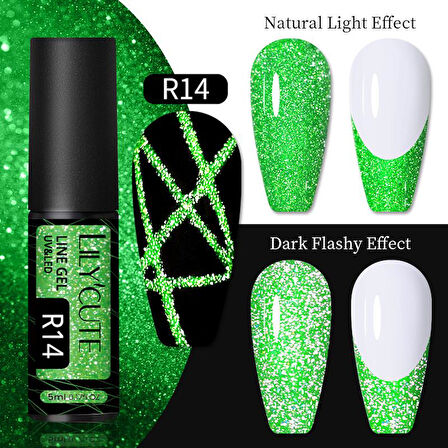 Lily Cute Reflective Glitter Nail art çizim ojesi R014 (54152-8)