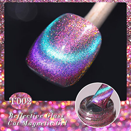 BORN PRETTY 15ml Hema Free Rainbow Reflective Kedi Gözü Kalıcı oje T002 (58695)