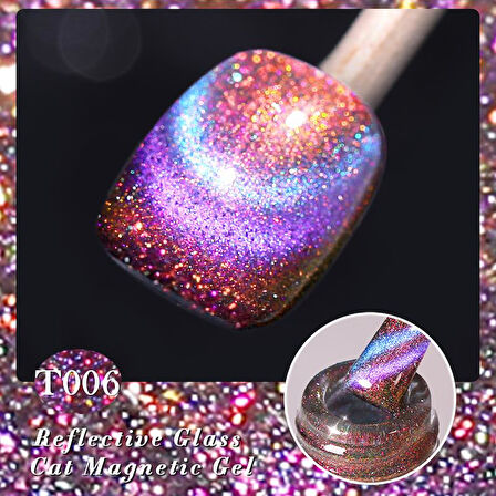 BORN PRETTY 15ml Hema Free Rainbow Reflective Kedi Gözü Kalıcı oje T006 (58695)