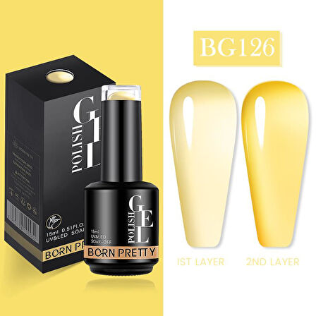 BORN PRETTY 15ml Semi Permanent Vitray Kalıcı oje BG126 (56759)