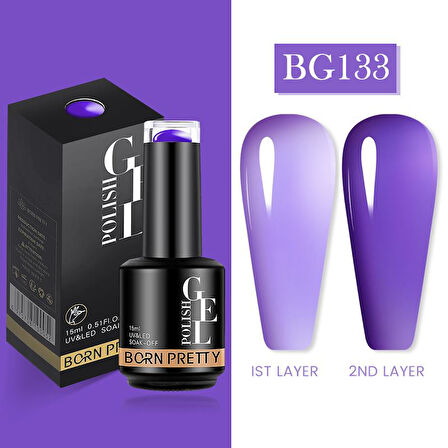 BORN PRETTY 15ml Semi Permanent Vitray Kalıcı oje BG133 (56759)