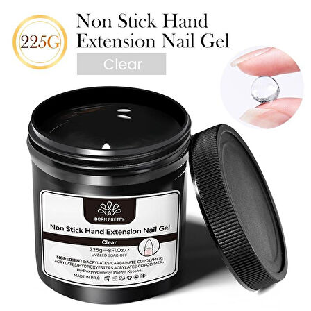 Born Pretty 225 gr Non stick  Extension Gel Şeffaf Büyük boy - 225 gram 56030