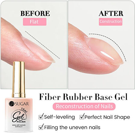URSUGAR 15ml Fiber Rubber Base Gel 59617