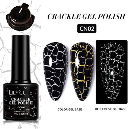 LILYCUTE 7ml Çatlayan oje (Crackle Gel Polish) CN02 (60082)