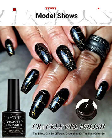 LILYCUTE 7ml Çatlayan oje (Crackle Gel Polish) CN02 (60082)