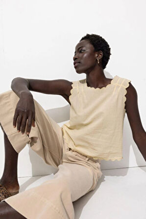 Promod Organik Pamuk Dokuma Bluz