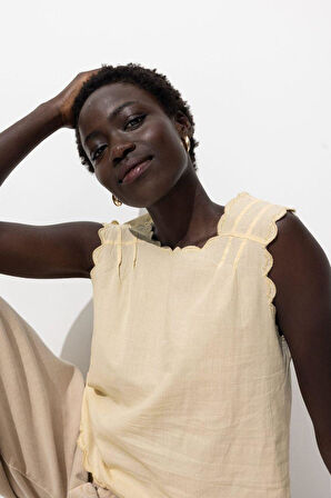 Promod Organik Pamuk Dokuma Bluz