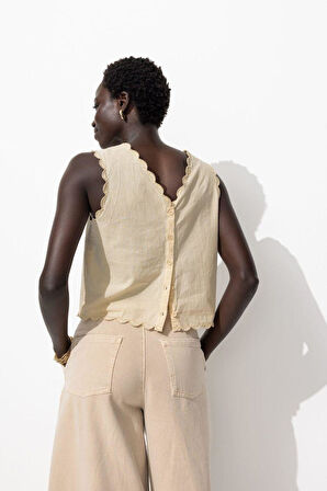 Promod Organik Pamuk Dokuma Bluz