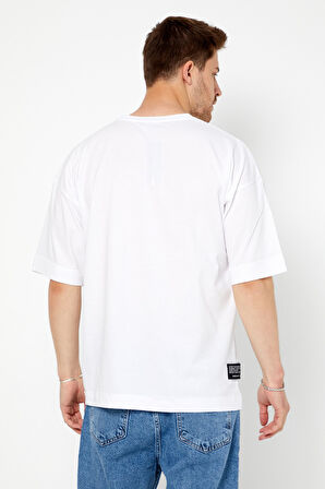 Erkek Çok Renkli 2'li Basic Oversize Bisiklet Yaka Kısa Kollu T-shirt