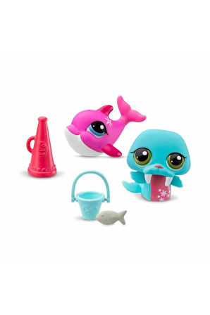 Littlest Pet Shop Minişler 2'li Figür Seti S1 S00005264 29&33 Deniz Aygırı ve Yunus Balığı