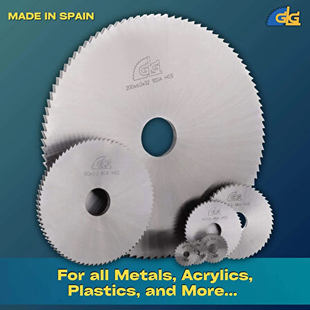 GLG 100x0.7x22mm 128A diş HSS Freze Daire Testere Bıçağı (Her Türlü Metal, Pleksi, Plastik Kesimi)