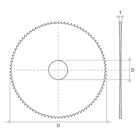 GLG 125x0.8x22mm 160A diş HSS Freze Daire Testere Bıçağı (Her Türlü Metal, Pleksi, Plastik Kesimi)