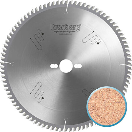 KRONBERG 250x3.2x30mm 80TCG diş MDF, Laminant, Suntalam - TCT Elmas Daire Testere (Pozitif Diş)