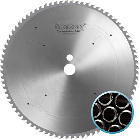 KRONBERG 355x2.4x25.4mm 84TCG diş Paslanmaz Profiller İçin - TCT Elmas Daire Testere (Kuru Kesim)