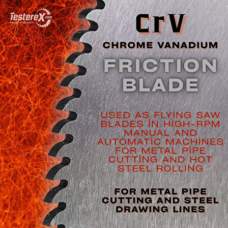 KRABBE 400x3x40mm 230 Papağan diş Chrome Vanadium (CrV) Friksiyon ve Sıcak Kesim Testere Bıçağı