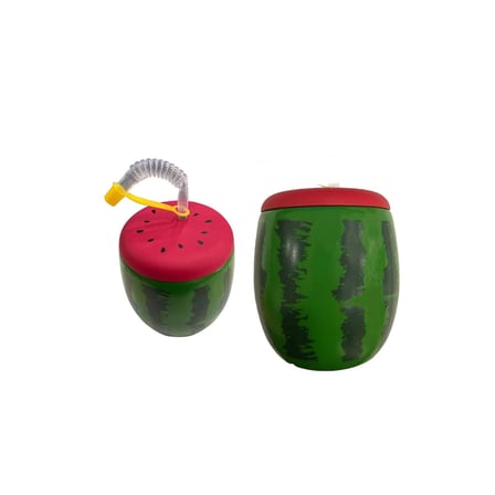 Karpuz Tasarımlı Pipetli Suluk 900 Ml