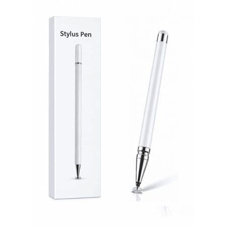 Xiaomi Redmi 10c Uyumlu Dokunmatik Stylus Kalem Disk Uçlu Hassas Beyaz Tablet Telefon Çizim Kalemi