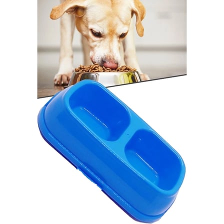 Kedi - Köpek Mama Ve Su Kabı 2 Bölmeli Büyük Boy