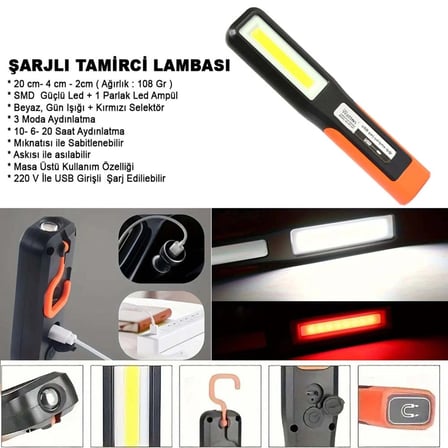 Şarjlı Tamirci Lambası Wt-297