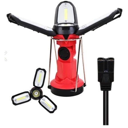 Polizei P-8801 Şarjlı Katlanabilir 3xcob Led+ 3w Led Çok Fonksiyonlu Kamp Feneri