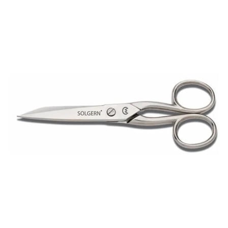 Solgern M-218 Sivri Uçlu İplik Temizleme Makası No: 5,5 İnç / 13,97 Cm - Nikel Kaplama
